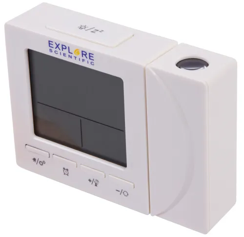 fotografía reloj de proyección digital RC Explore Scientific, blanco,  8