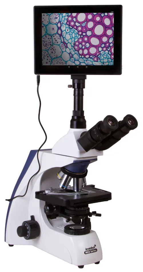 gráfico microscopio trinocular digital Levenhuk MED D35T LCD,  5