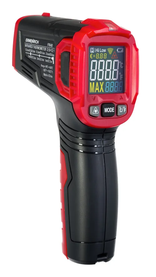 gráfico termómetro infrarrojo Ermenrich Seek FR40,  2