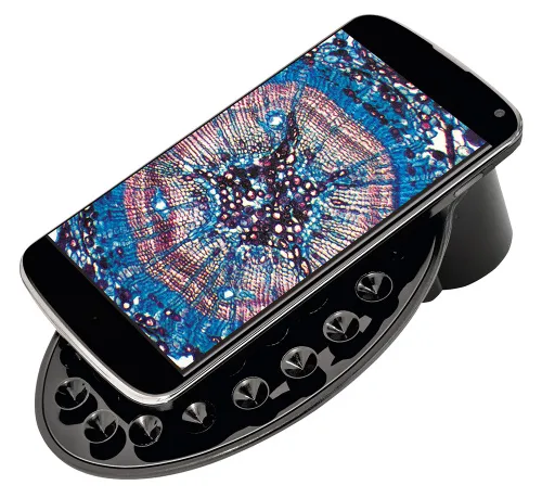 imagen microscopio Bresser National Geographic 40–1280x con soporte para smartphone,  12