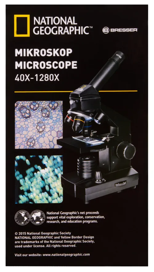 imagen microscopio Bresser National Geographic 40–1280x con soporte para smartphone,  21
