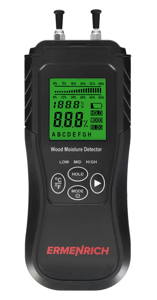 gráfico detector de humedad Ermenrich Wett MW30,  2
