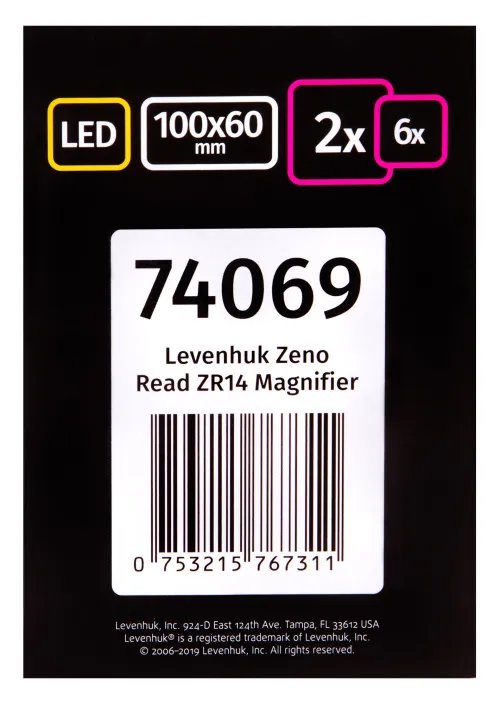 fotografía lupa Levenhuk Zeno Read ZR14,  14