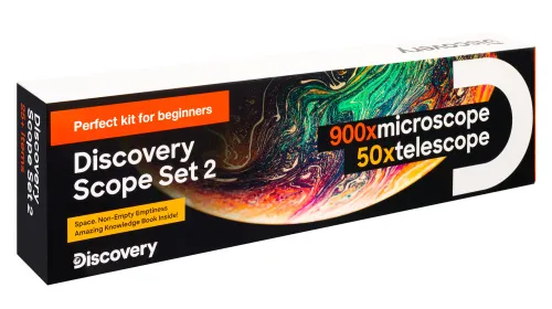 gráfico kit Levenhuk Discovery Scope 2 con libro,  17