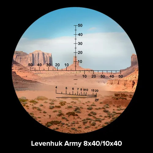 foto prismáticos Levenhuk Army 8x40 con retícula,  4