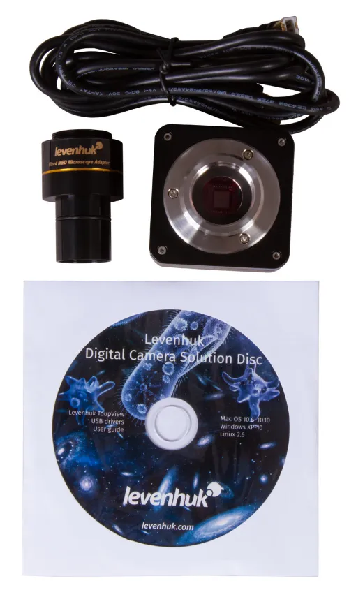 gráfico microscopio trinocular digital Levenhuk MED D35T,  10