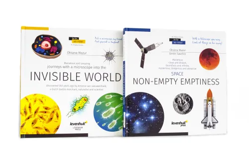 imagen libro enciclopédico «Space. Microworld.» (Espacio y microcosmos), edición de dos volúmenes. Tapa dura,  3