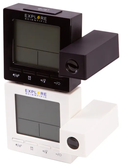 fotografía reloj de proyección digital RC Explore Scientific, blanco,  2