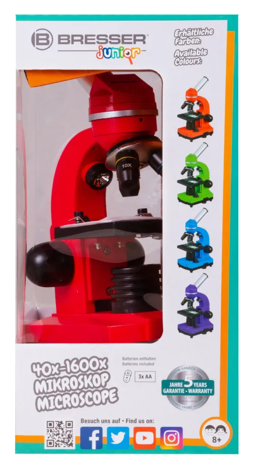 gráfico microscopio Bresser Junior Biolux SEL 40–1600x,  13
