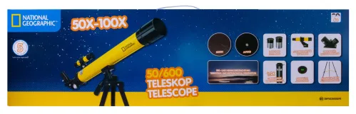 gráfico telescopio Bresser National Geographic 50/600 AZ con Montura,  13