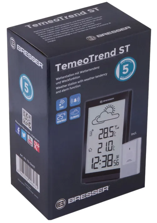 gráfico estación meteorológica  Bresser TemeoTrend ST RC, negro,  10