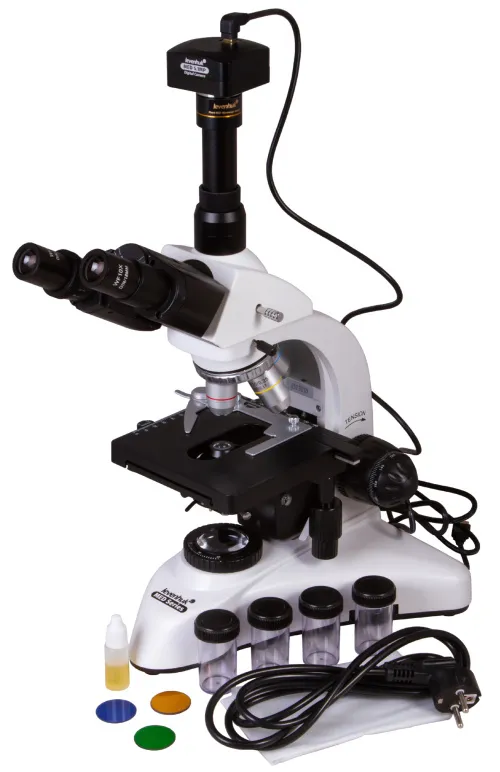 imagen microscopio trinocular digital Levenhuk MED D20T,  2