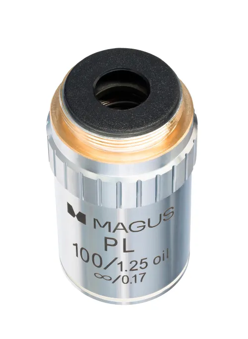 imagen objetivo plano corregido al infinito MAGUS MP100 OIL 100x/1,25 ∞/0,17,  4