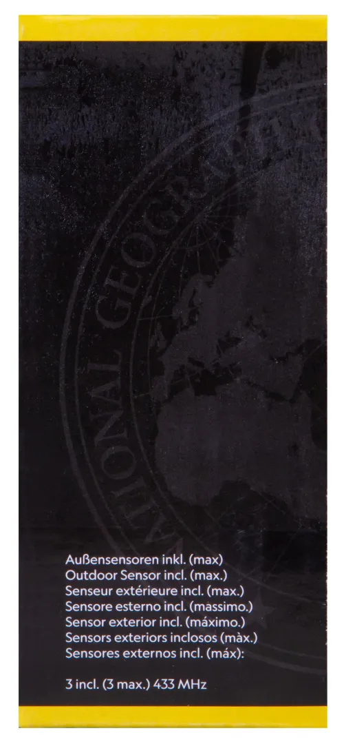 imagen termó-higrómetro Bresser National Geographic con 4 datos de medida independientes, negro,  14