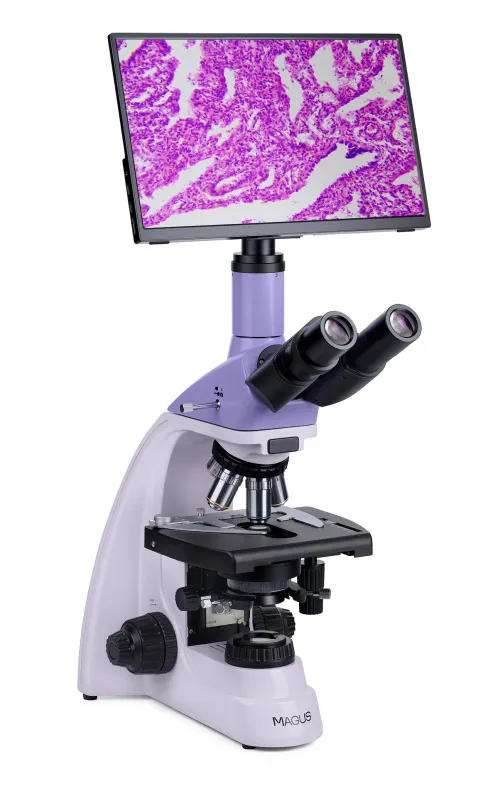 foto microscopio biológico digital MAGUS Bio D250TL LCD,  4