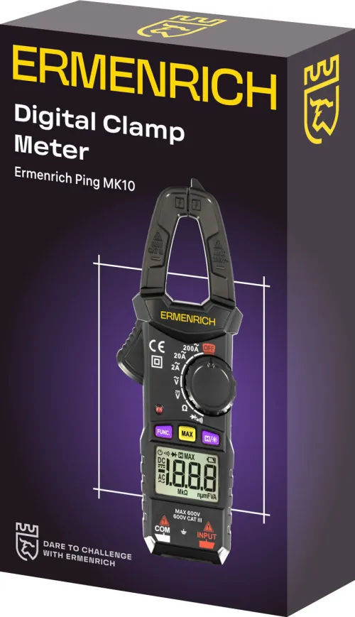 foto amperímetro de pinza digital Ermenrich Ping MK10,  2