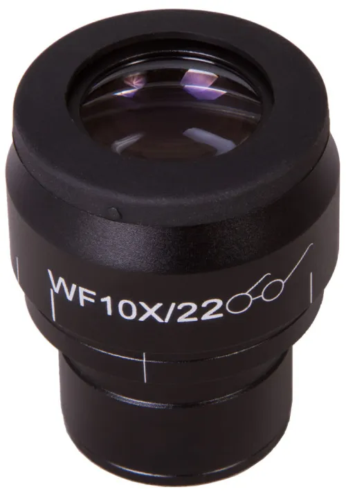 gráfico ocular Levenhuk MED WF10x/22 con retícula, cuadrícula y ajuste de dioptrías,  2