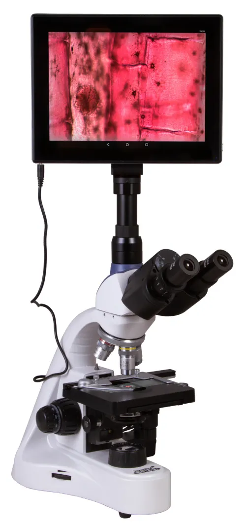 foto microscopio trinocular digital Levenhuk MED D10T LCD,  5