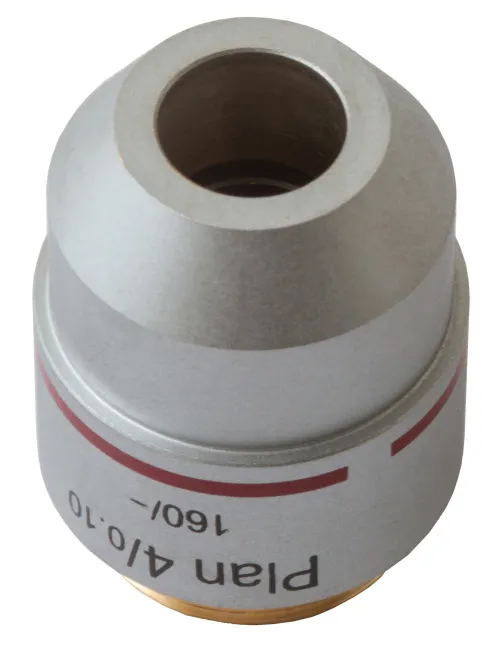 fotografía objetivo plano acromático Levenhuk MED 4x,  4