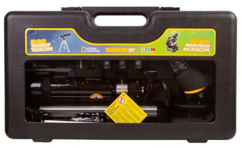 imagen kit de Bresser National Geographic: Telescopio 50/360 AZ y Microscopio 40–640x,  2