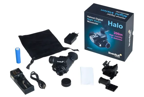 imagen monocular digital de visión nocturna Levenhuk Halo NVM20 Helmet,  2