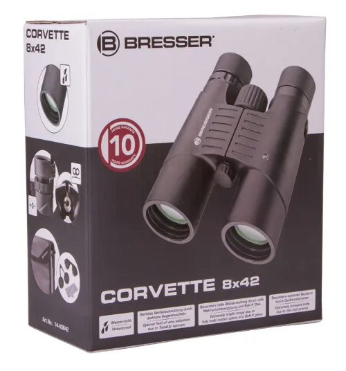 gráfico prismáticos Bresser Corvette 8x42,  8