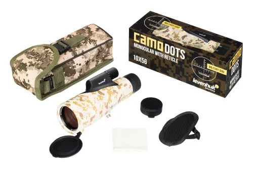 gráfico monocular Levenhuk Camo 10x56 con retícula,  4