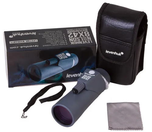 fotografía monocular Levenhuk Nelson 8x42 con retícula y brújula,  2