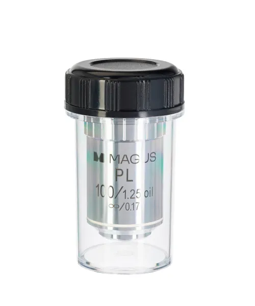 imagen objetivo plano corregido al infinito MAGUS MP100 OIL 100x/1,25 ∞/0,17,  2