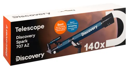foto telescopio Levenhuk Discovery Spark 707 AZ con libro,  2