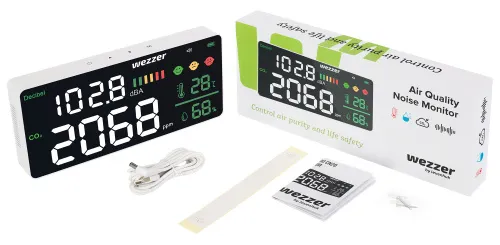 imagen monitor de calidad del aire y nivel de ruido Levenhuk Wezzer Air PRO CN20,  2