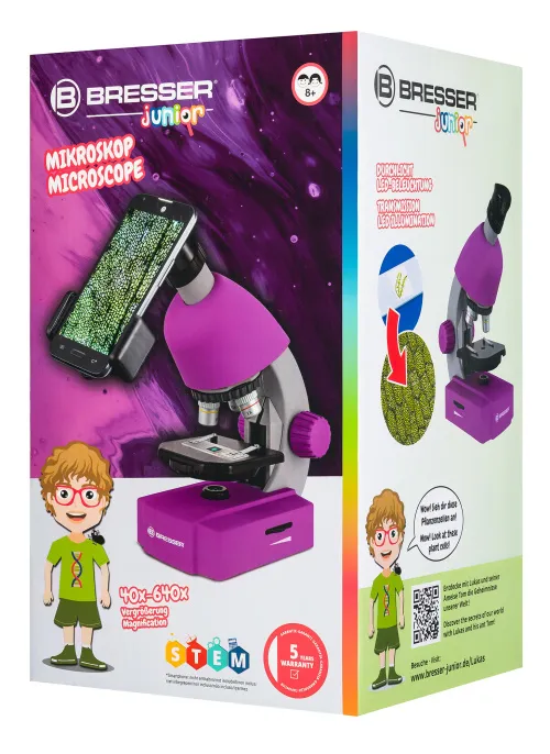 fotografía microscopio Bresser Junior 40–640x,  18