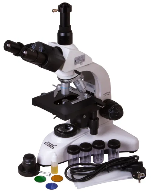 fotografía microscopio trinocular Levenhuk MED 25T,  2