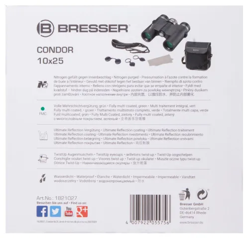 foto prismáticos Bresser Condor UR 10x25,  14
