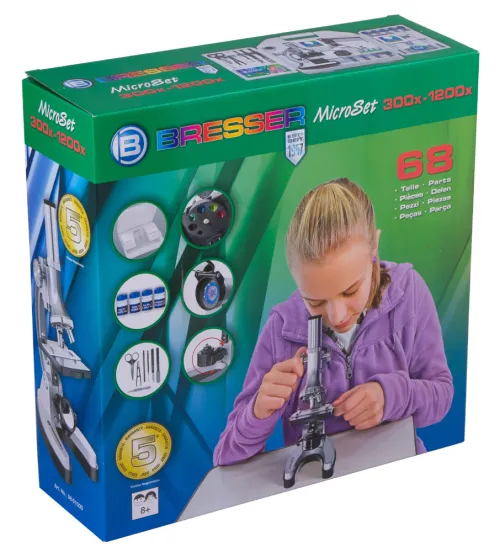 fotografía microscopio Bresser Junior Biotar 300–1200x con maleta,  11