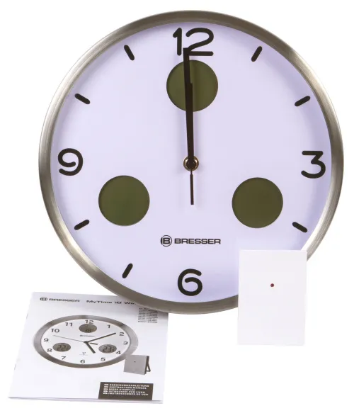 gráfico reloj de pared Termo/Higro Bresser Bresser Optus MyTime Bresser MyTime io NX 30 cm, blanco,  7