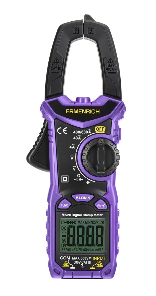 foto amperímetro de pinza digital Ermenrich Ping MK20,  3