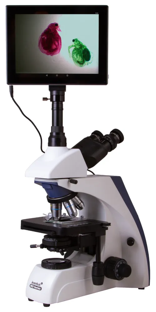 imagen microscopio trinocular digital Levenhuk MED D30T LCD,  3
