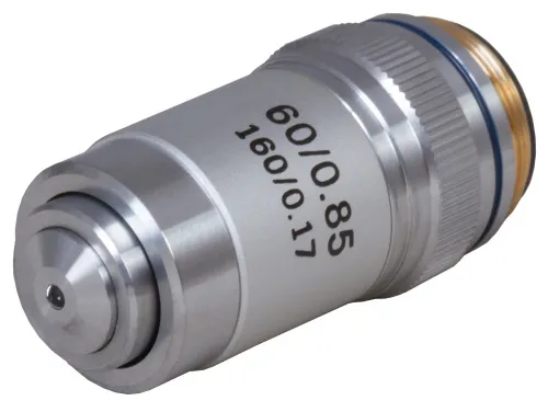 foto objetivo acromático Levenhuk MED 60x,  2