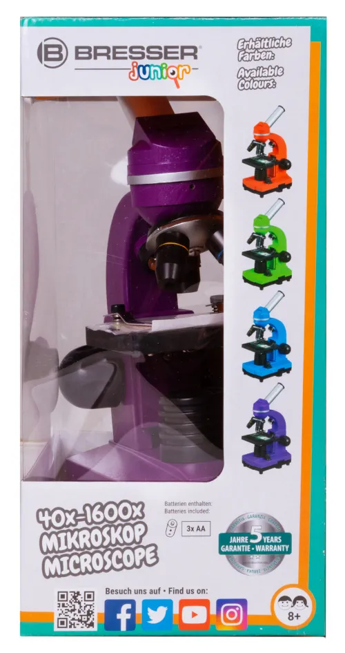 gráfico microscopio Bresser Junior Biolux SEL 40–1600x,  13