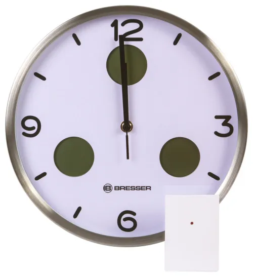 gráfico reloj de pared Termo/Higro Bresser Bresser Optus MyTime Bresser MyTime io NX 30 cm, blanco,  2