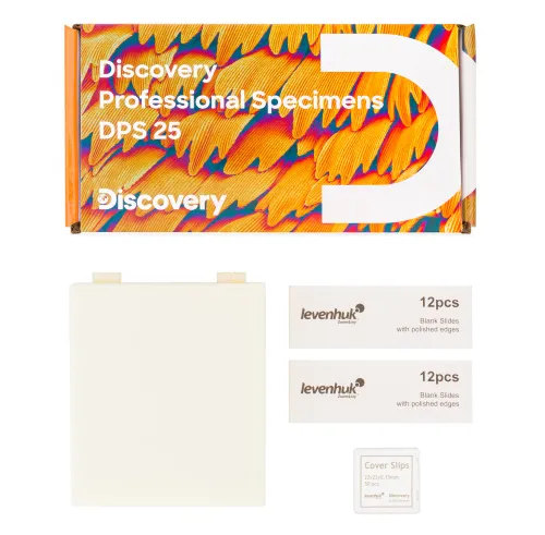 fotografía set de preparaciones para microscopio Levenhuk Discovery Prof DPS 25. «Biología, Aves, etc.»,  4