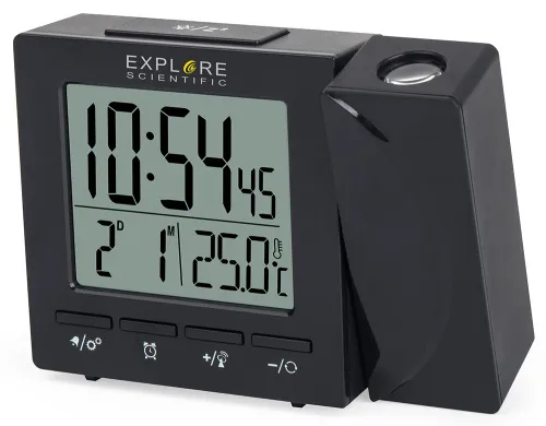 fotografía reloj de proyección digital RC Explore Scientific, negro,  7