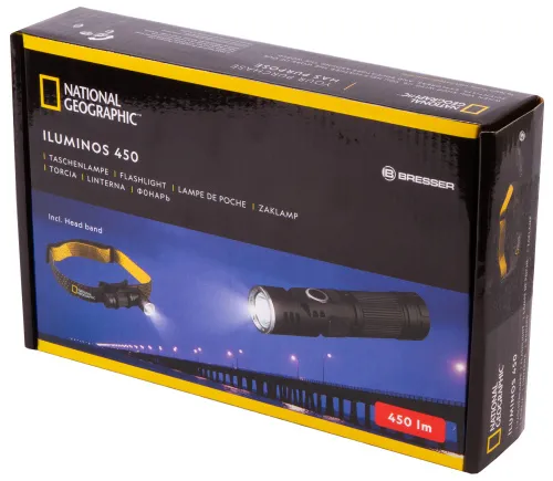 gráfico linterna Bresser National Geographic ILUMINOS 450 LED con soporte para la cabeza,  11