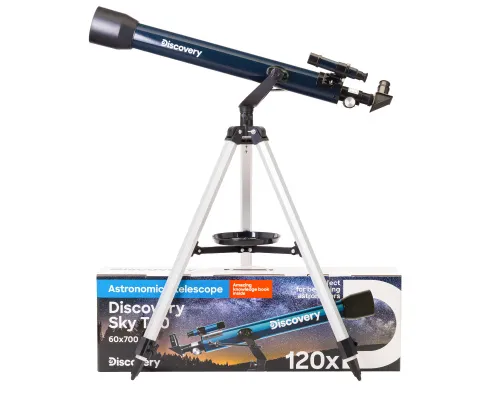 fotografía telescopio Levenhuk Discovery Sky T60 con libro,  2
