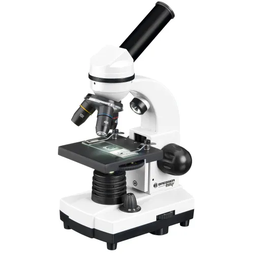 gráfico microscopio Bresser Junior Biolux SEL 40–1600x con estuche, blanco,  3