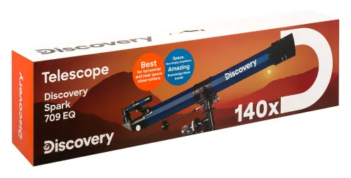 imagen telescopio Levenhuk Discovery Spark 709 EQ con libro,  15