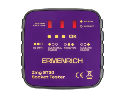 foto comprobador de enchufes Ermenrich Zing ST30,  2
