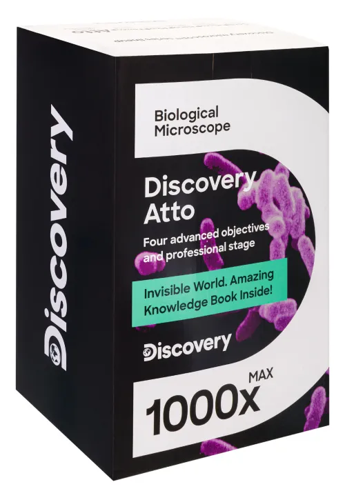 imagen microscopio digital Levenhuk Discovery Atto Polar con libro,  14