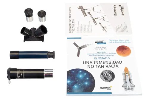 gráfico telescopio Levenhuk Discovery Sky T50 con libro,  3